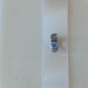 Pandora Blue CZ Trinity Spacer Charm